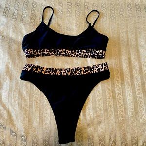 Black & Cheetah print bikini